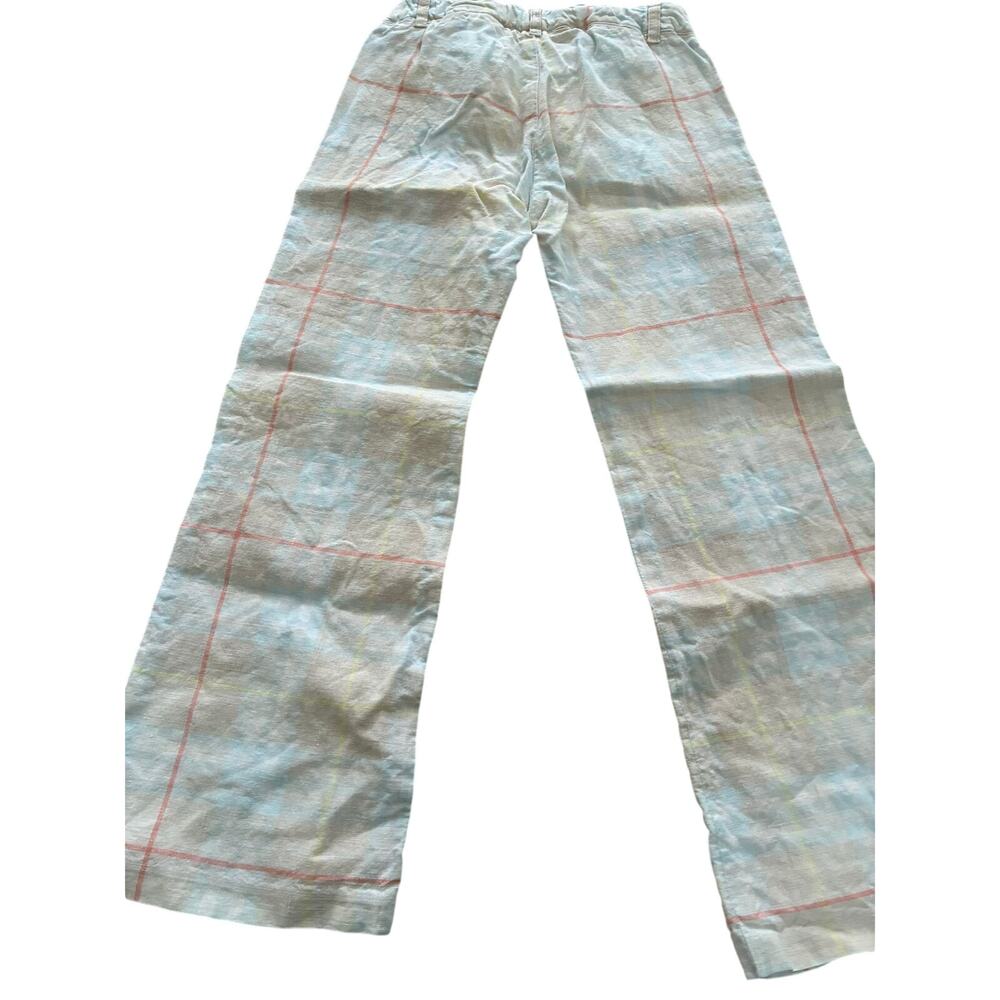 Burberry Girls Linen Pants Size 8 Pretty Academia Plaid - Picture 8 of 13